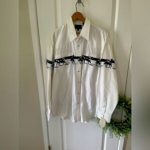 Vintage Roper Horse button down pearl snap long sleeve shirt